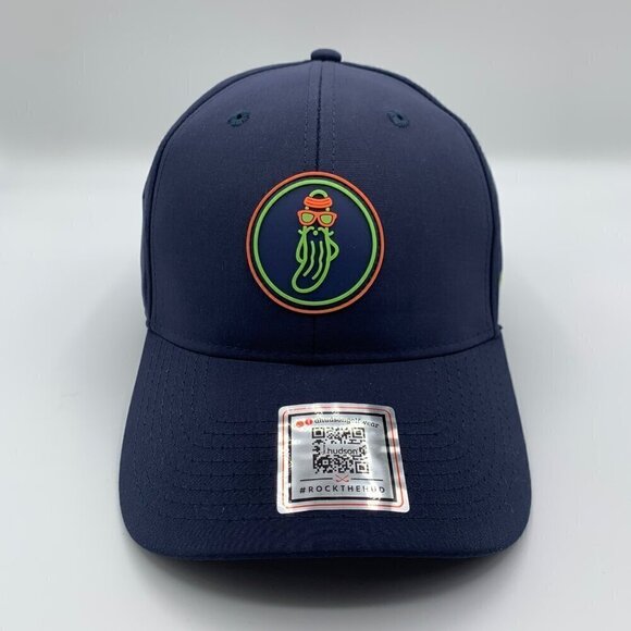 D Husdon Golfwear Mens Navy Blue Mr P Strapback Trucker Hat New - Picture 2 of 5